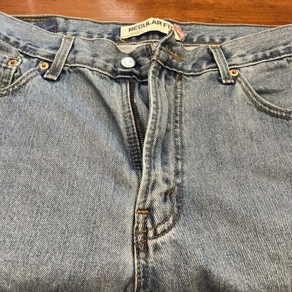 Levi Strauss & Co 505 Size 34x29 Blue Regular Straight Leg Denim Jeans‎ Older